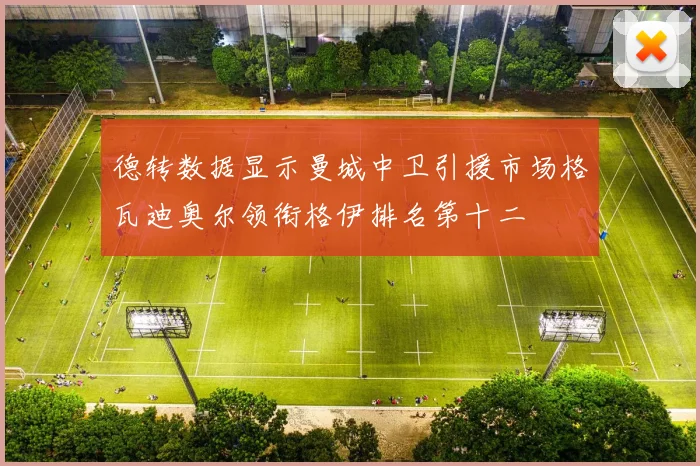 德转数据显示曼城中卫引援市场格瓦迪奥尔领衔格伊排名第十二